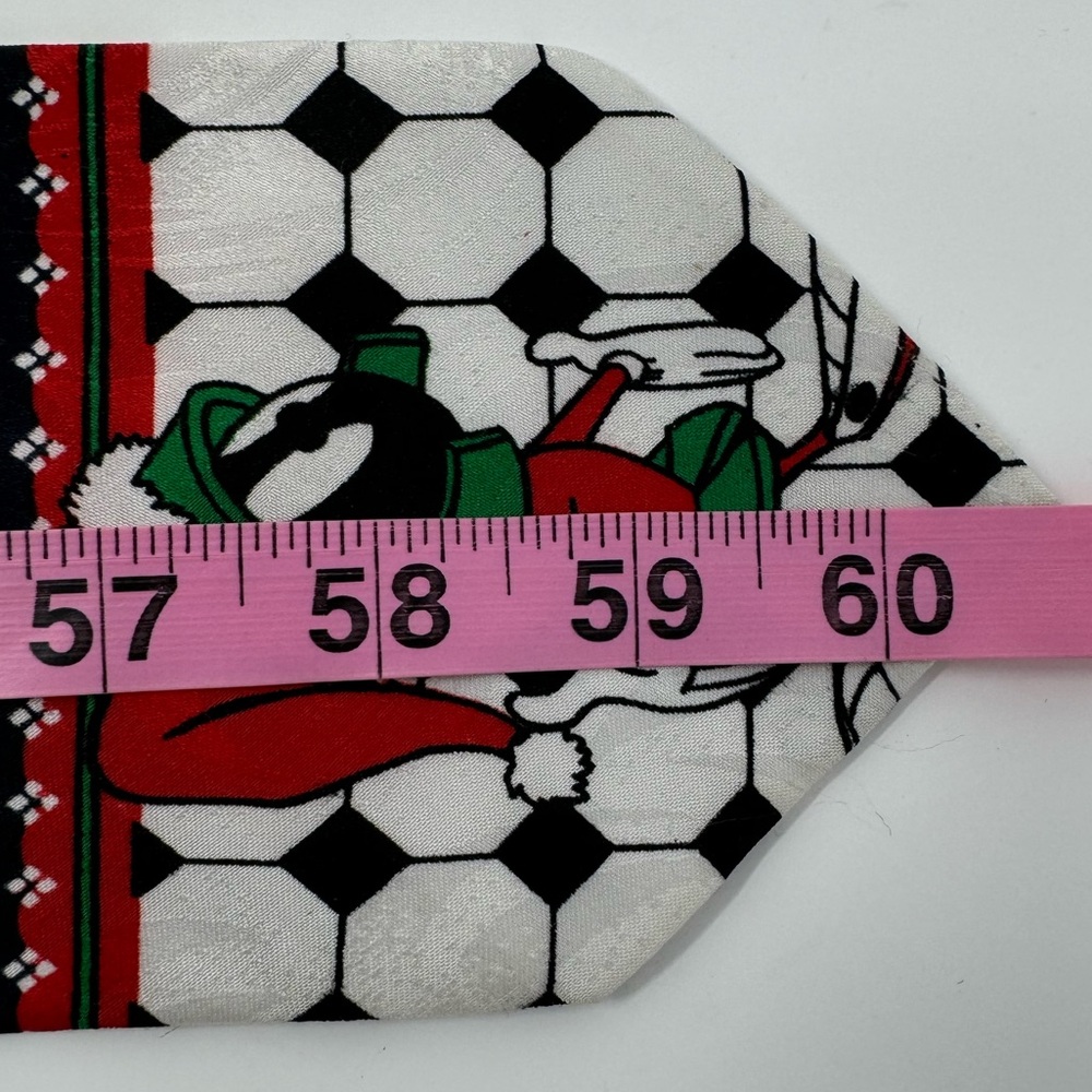 Vintage 90's‎ Looney Tunes Mania Christmas Neck Tie, Taz, Bugs, Marvin, Daffy - Picture 6 of 6